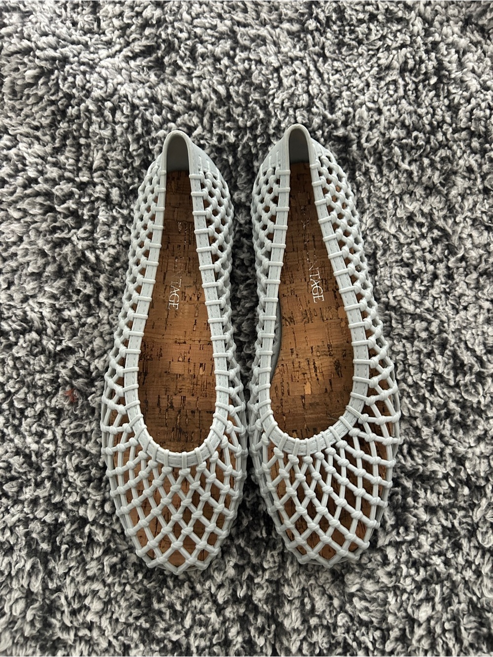 Crown Vintage Jaylen Woven Mesh Jelly Ballet Flats Size Eight